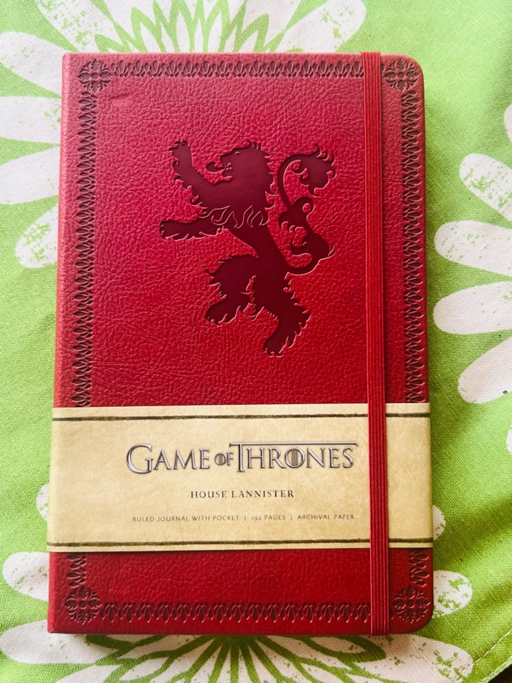 Game of Thrones House Lannister Red Faux Leather Journal Notebook NEW